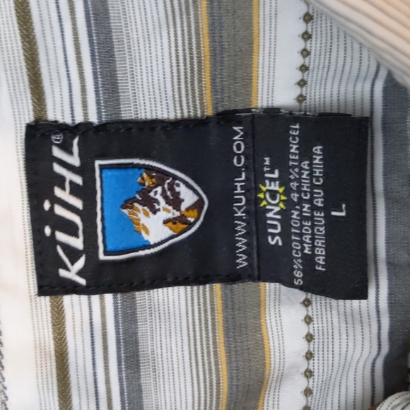 Kuhl Suncel Button Up Short Sleeve Shirt Men's Size L Hiking - Picture 7 of 15